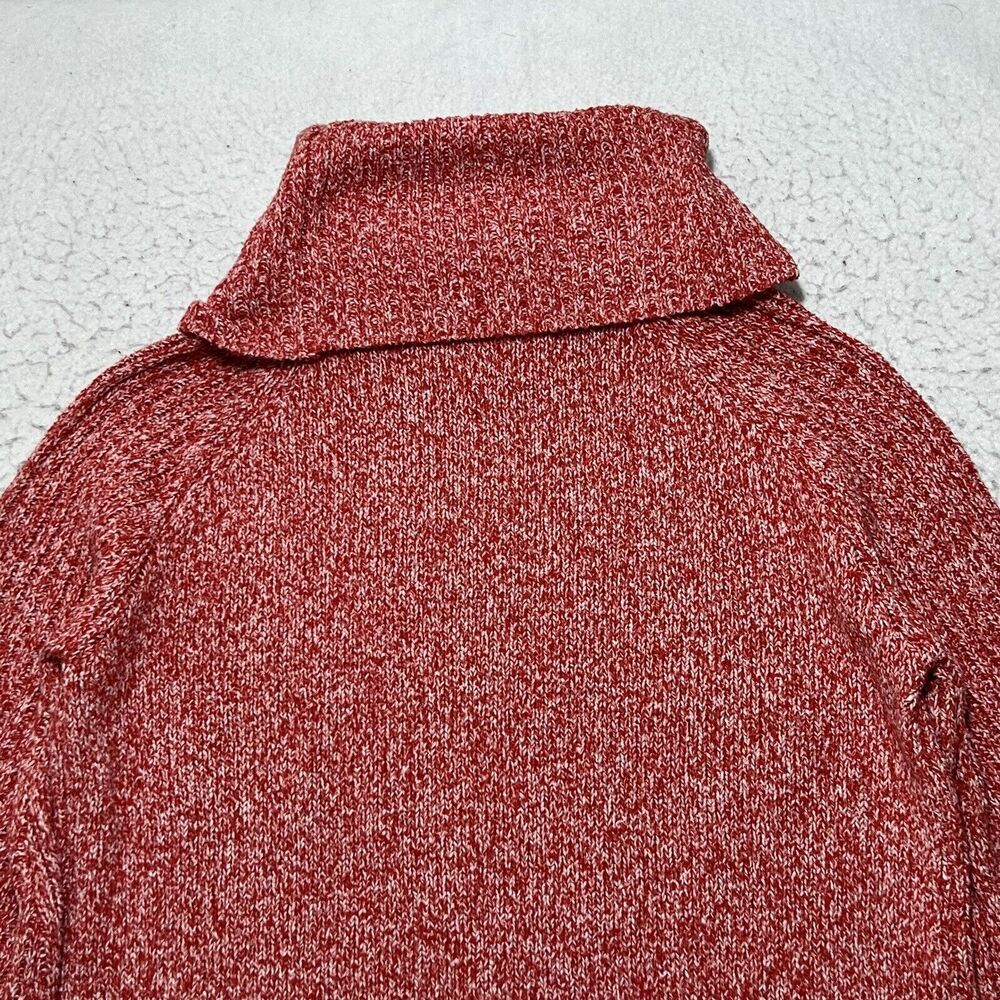 Nine West Women's Small Marled Red Turtle Neck Sweater Knit Pullover Top - Picture 12 of 12